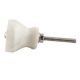 White Stone Tulip Cabinet Knobs